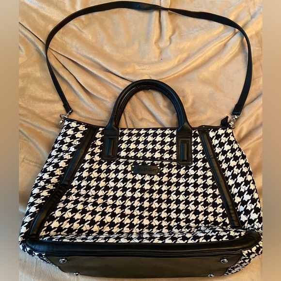 VERA BRADLEY TRIMMED QUILTED HOUNDSTOOTH Large bag - Picture 2 of 11